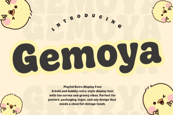 Gemoya Review: A Retro Display Font for Bold Campaigns