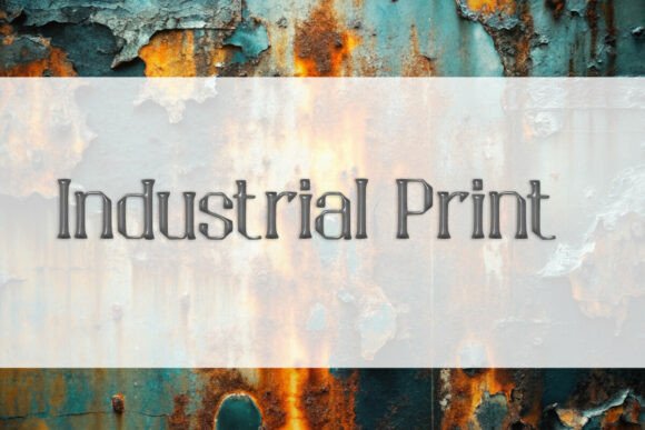 Industrial Print Font for Bold Web Typography