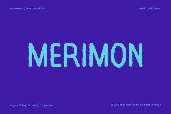 Merimon: A Raw Handwritten Display Font for Editorial Design