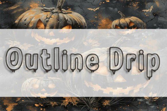 Outline Drip: A Bold Display Font for Modern Branding