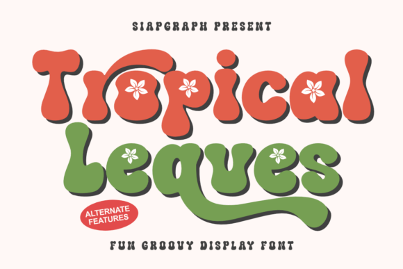 Tropical Leaves: A Retro Display Font for Editorial Design